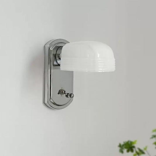Natalia Bauhaus White Glass Wall Lamp