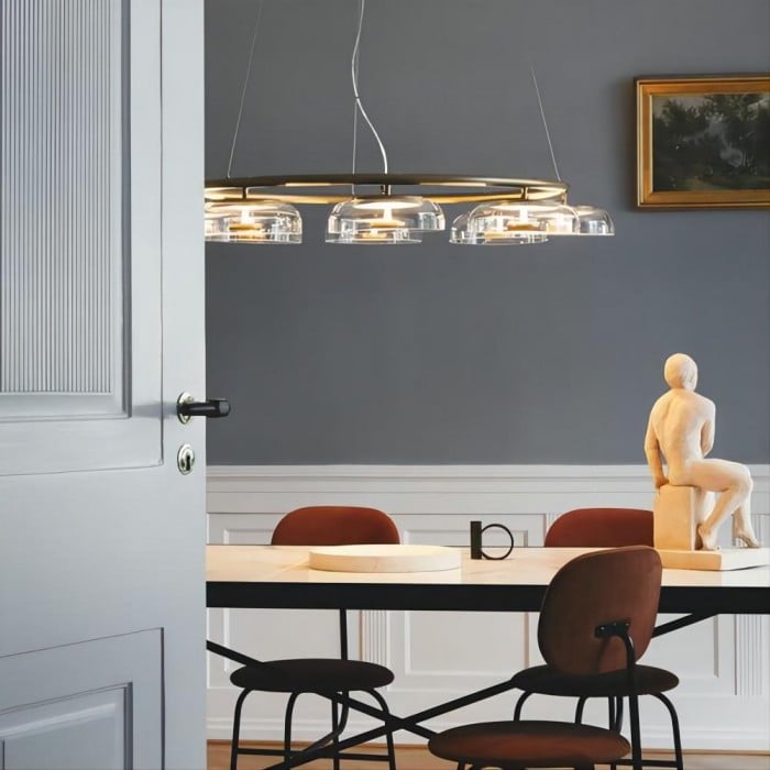 Charlotte 6-Light Glass LED Chandelier