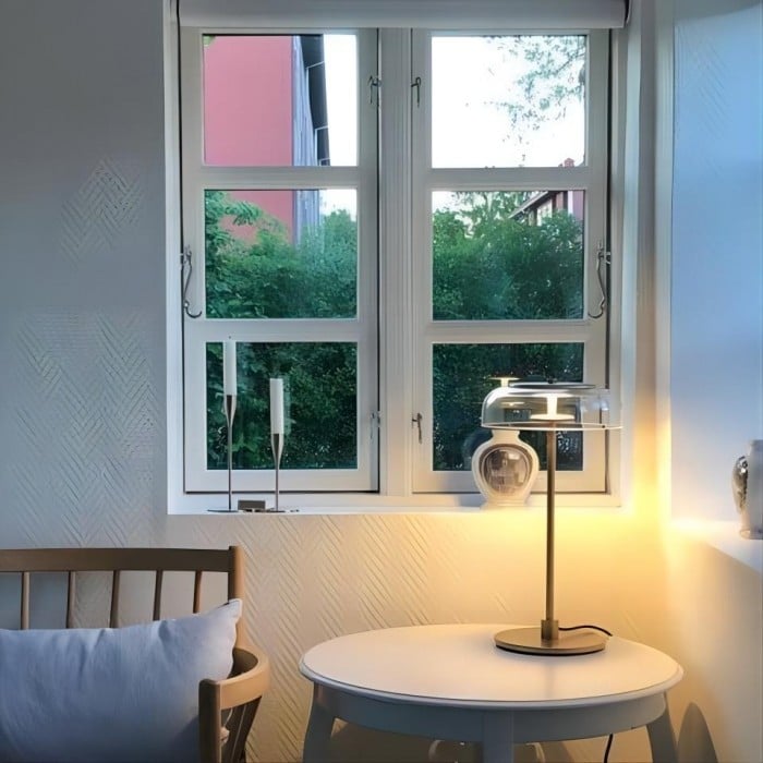 Marino Bloshi Round Glass Table Lamp