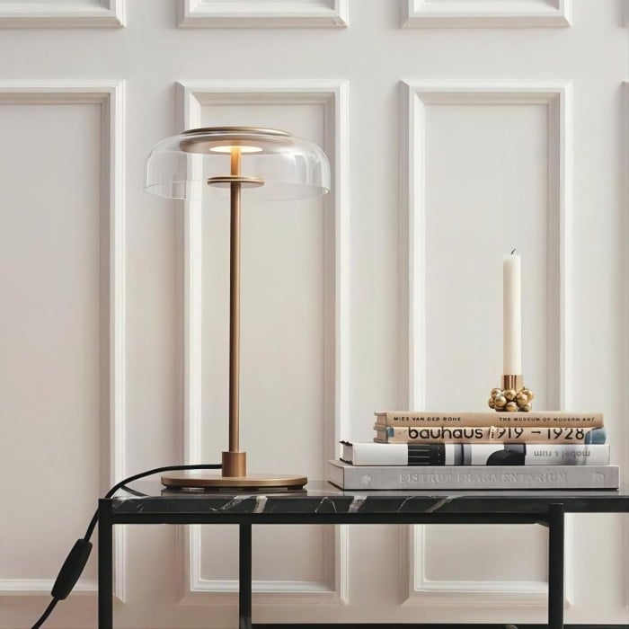 Marino Bloshi Round Glass Table Lamp