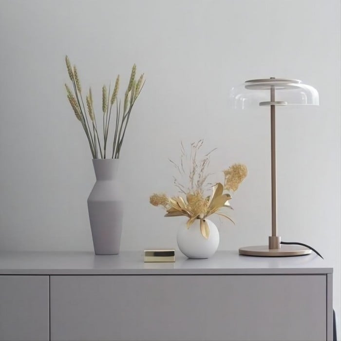 Marino Bloshi Round Glass Table Lamp