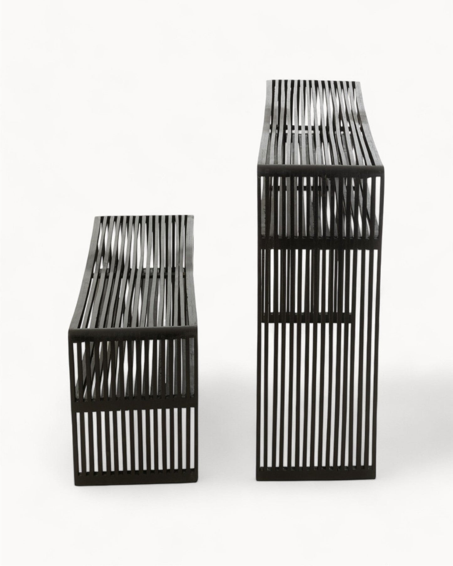 Modern Black Wood Console with Shelf – 80 cm – J-Line