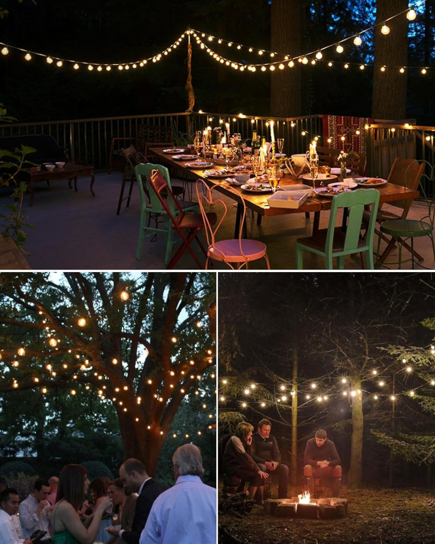 150m Dimmable Waterproof LED String Lights for Garden & Patio - Warm White