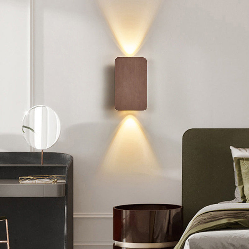 Contemporary Square Indoor Wall Lamp - Metal & Acrylic for Bedroom or Living Room