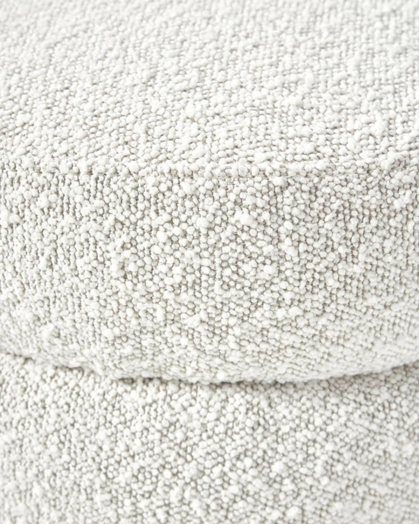 Alto Velvet Pouf – Cream White Round Velvet Stool