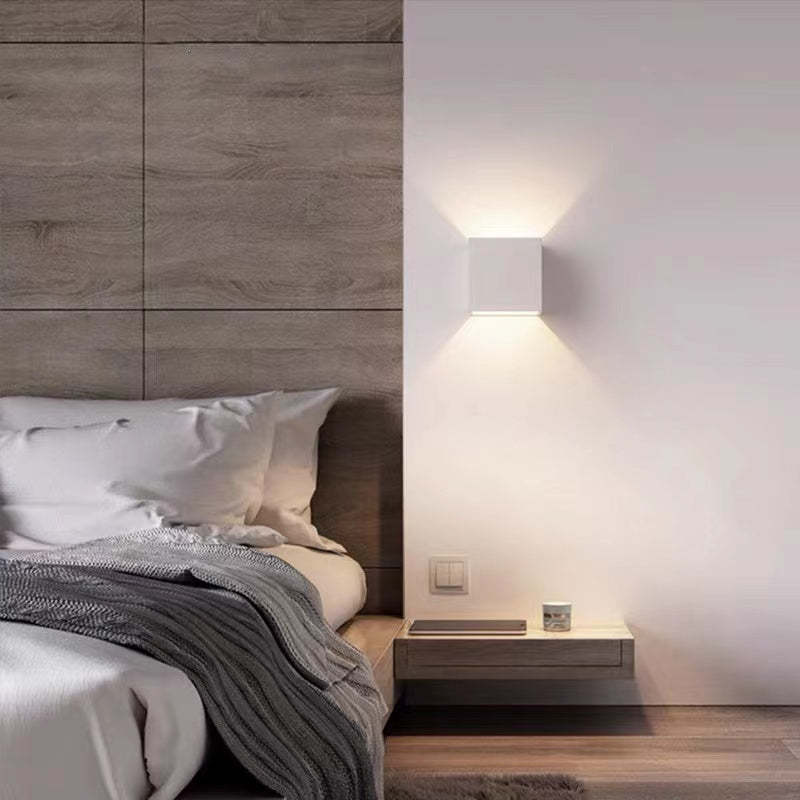 Ray Contemporary LED Outdoor Wall Light - White Metal for Garden or Hall