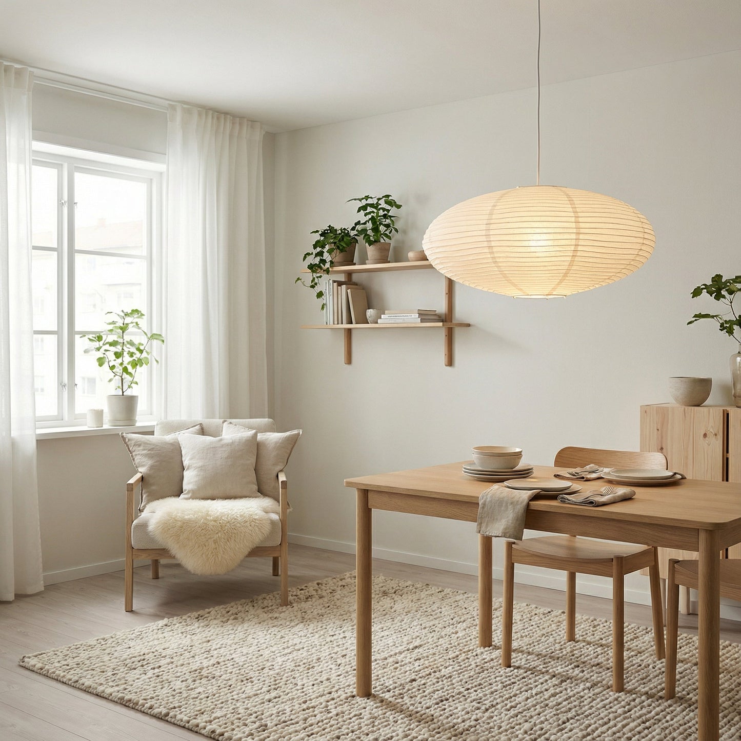 Wabi Sabi Paper Pendant Light