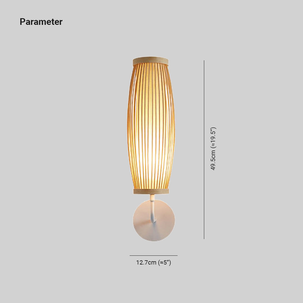 Muto Bamboo LED Wall Light for Indoor Use - Perfect for Bedroom and Living Room