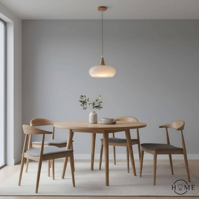 Violetta Bauhaus-Inspired Orange Disc Pendant Light