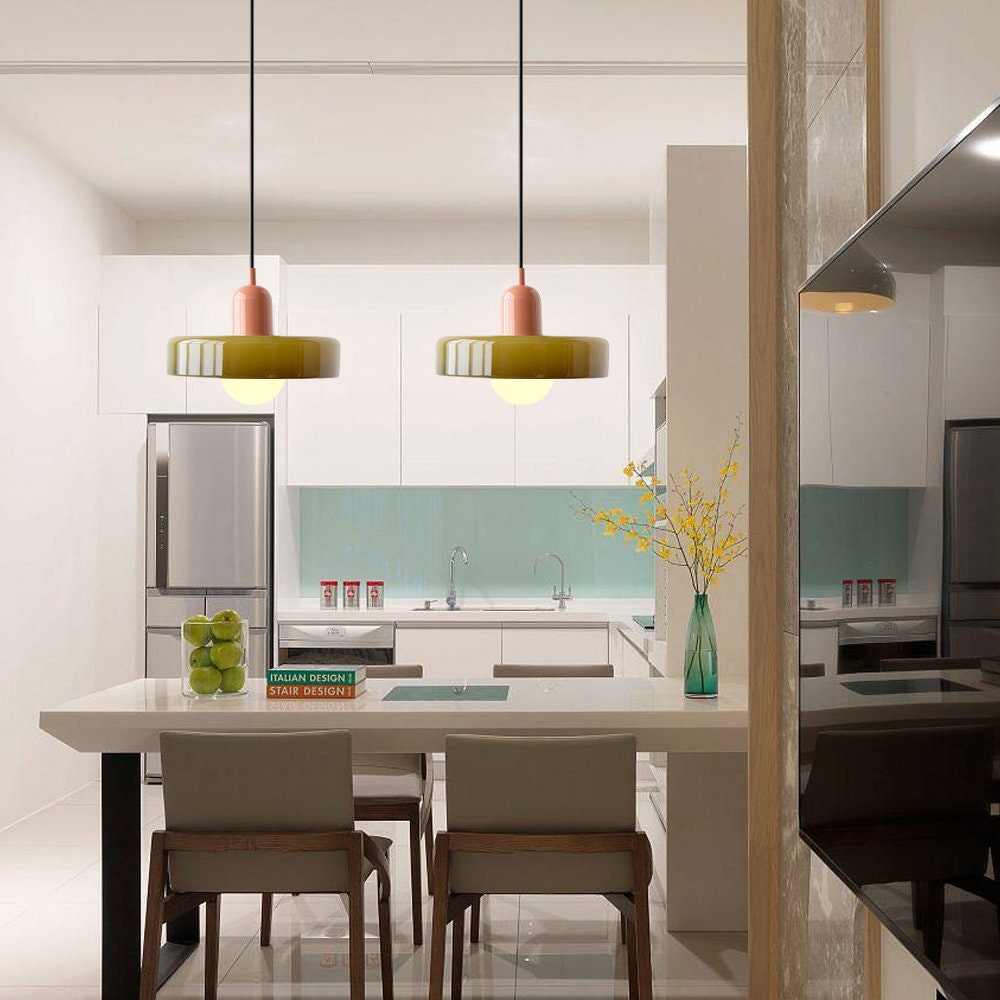 Leandro Bauhaus-Inspired Glass Pendant Light
