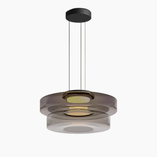 Contemporary Glass Pendant Light | Adjustable Hanging Cable & LED Bulbs | 12W