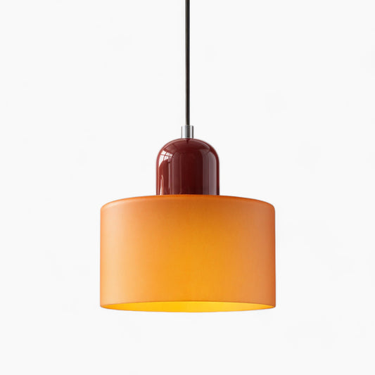 Adjustable Modern Small Orange Glass Pendant Light, E27, Max 12W