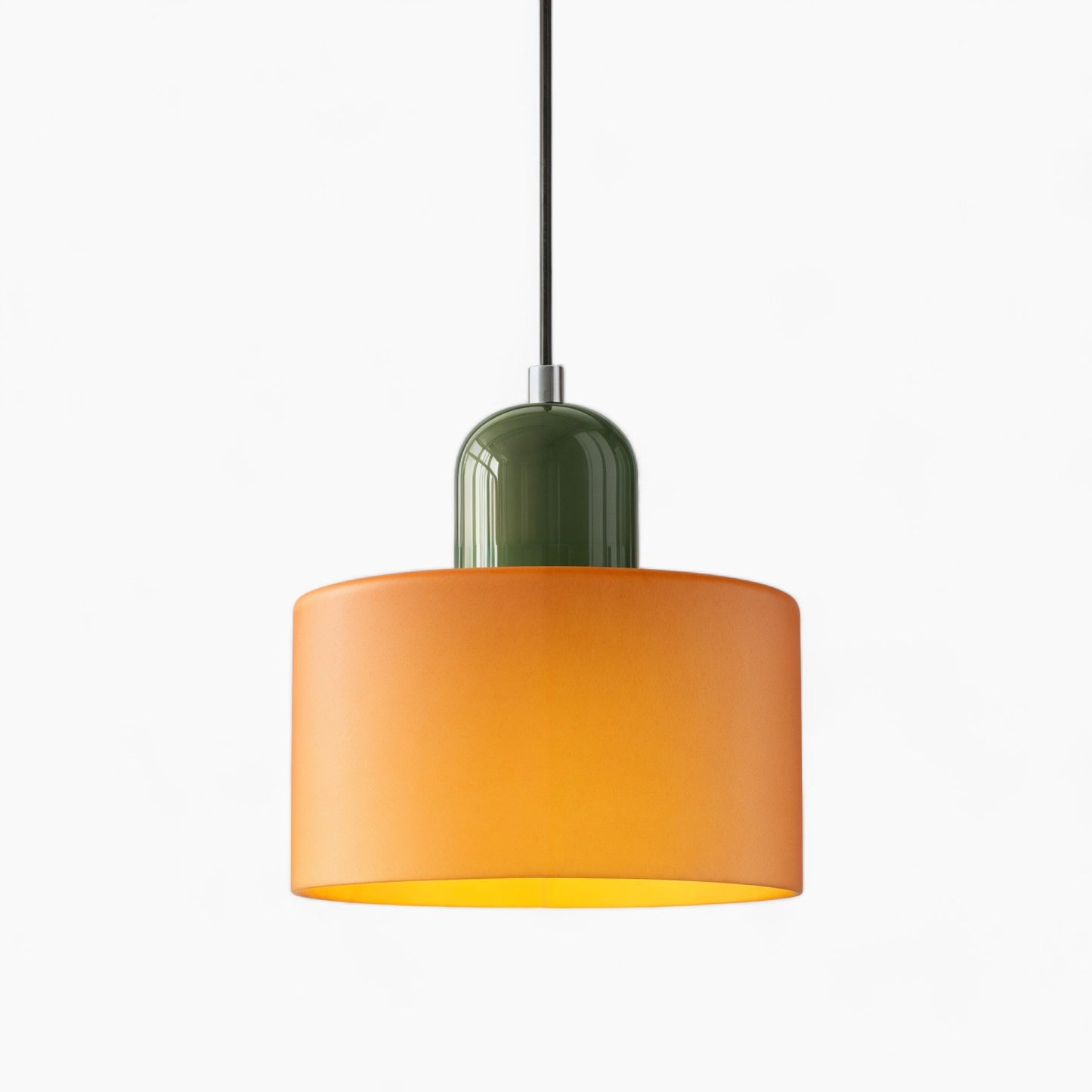 Adjustable Modern Small Orange Glass Pendant Light, E27, Max 12W