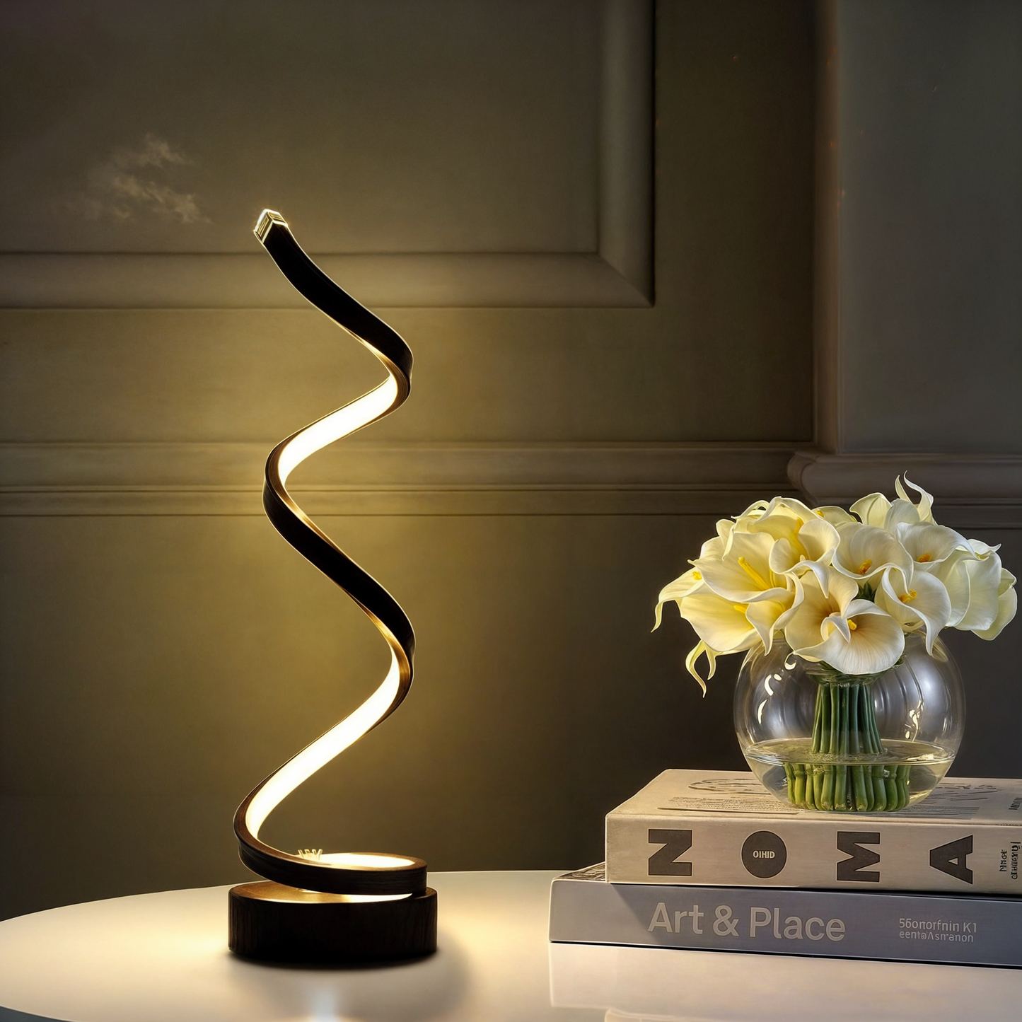Curved LED Desk Lamp with Eye Protection, Dimmable Warm & Three-Color Settings