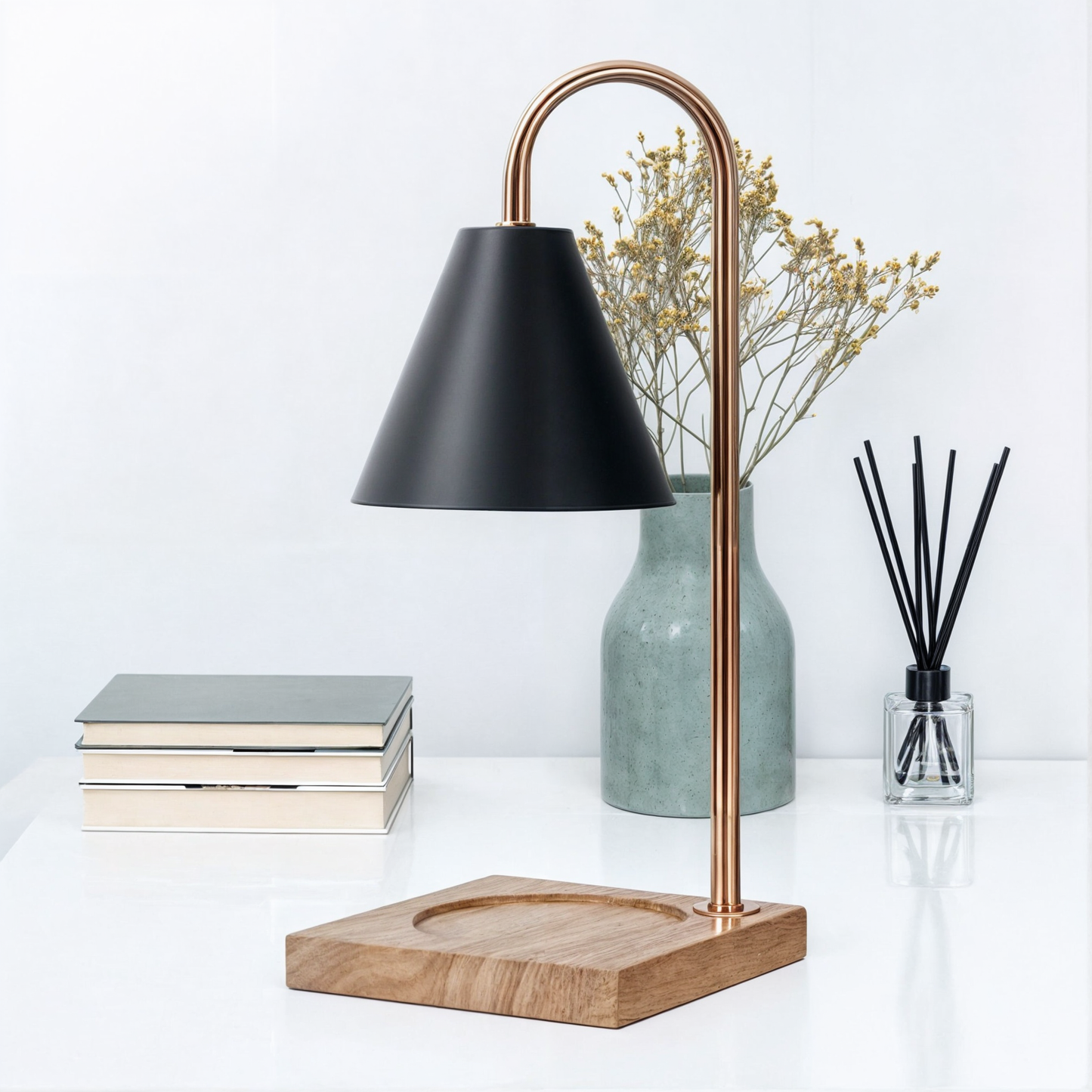 Dimmable Electric Candle Warmer Lamp with Modern Aroma Melter Design