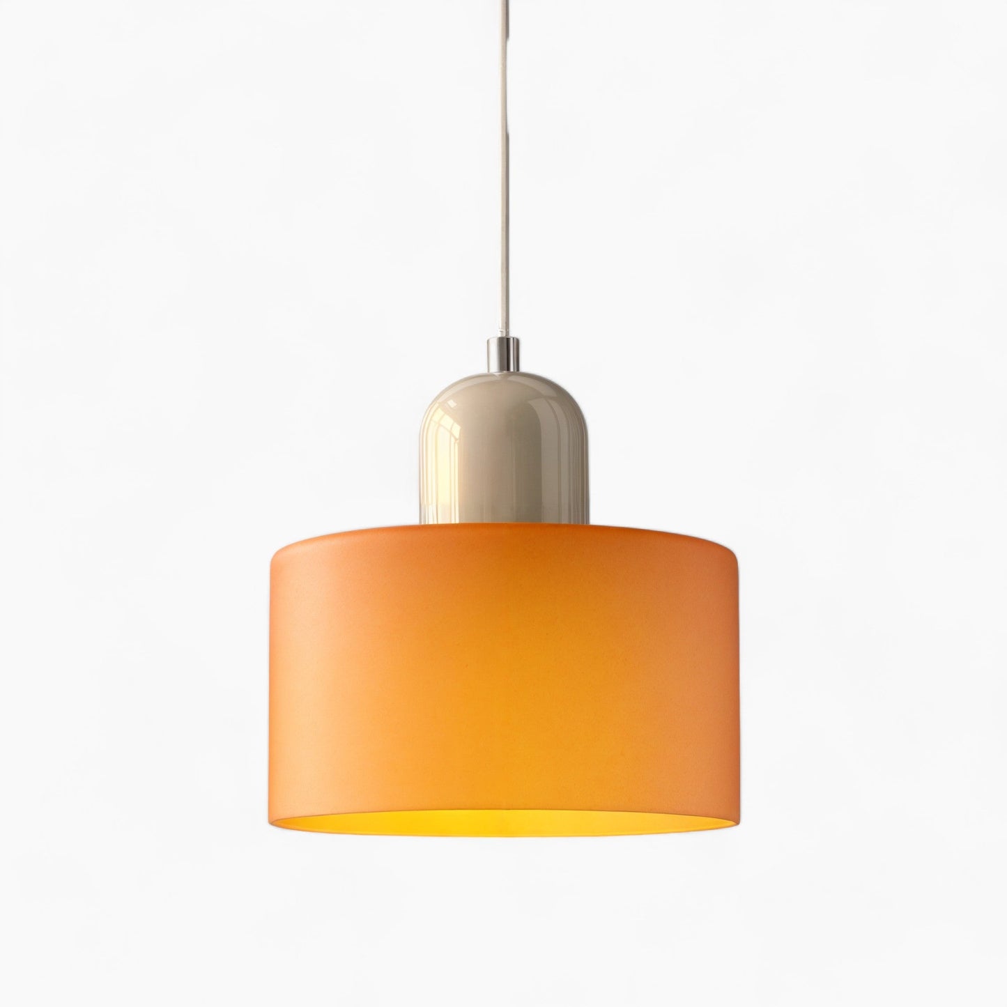 Adjustable Modern Small Orange Glass Pendant Light, E27, Max 12W