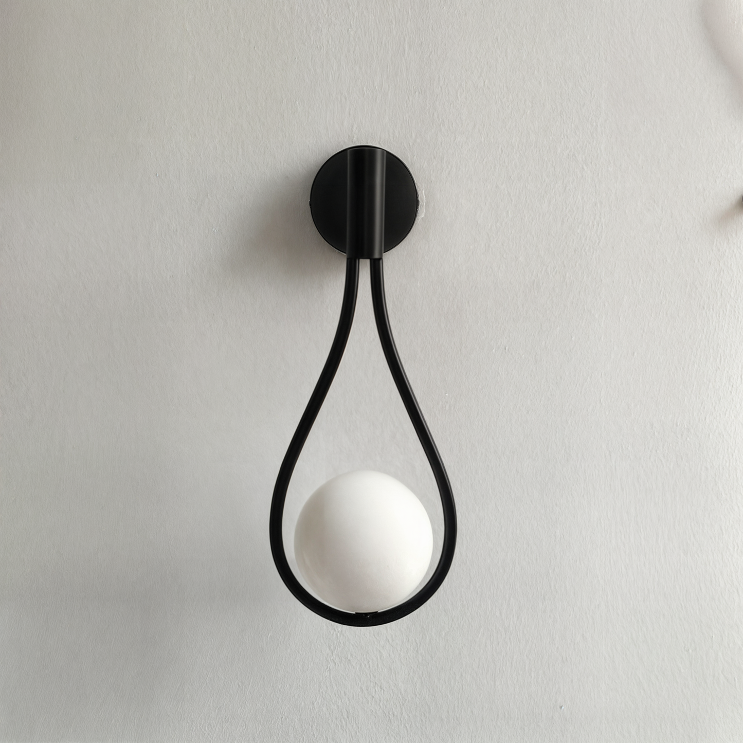 Contemporary Nordic Wall Sconce, Black and Gold, G4 LED, Iron and Glass, Up/Down Lighting
