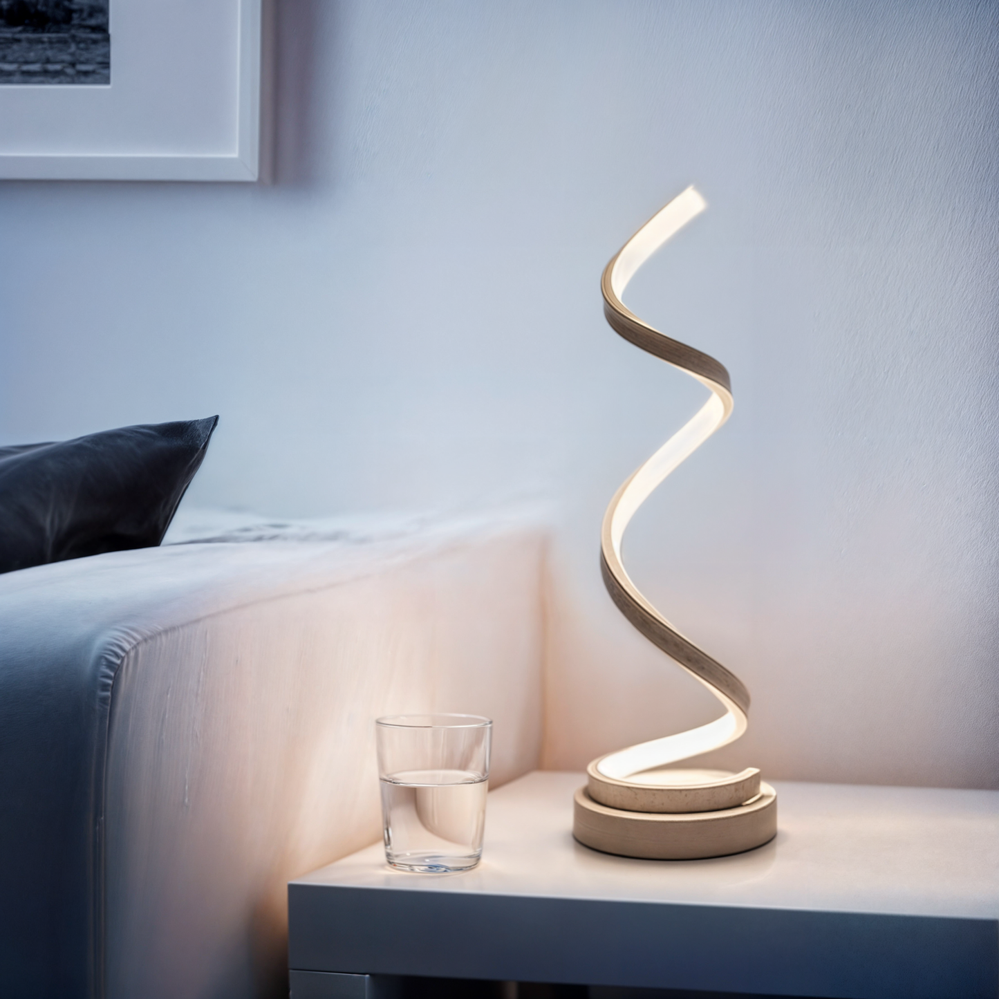 Curved LED Desk Lamp with Eye Protection, Dimmable Warm & Three-Color Settings