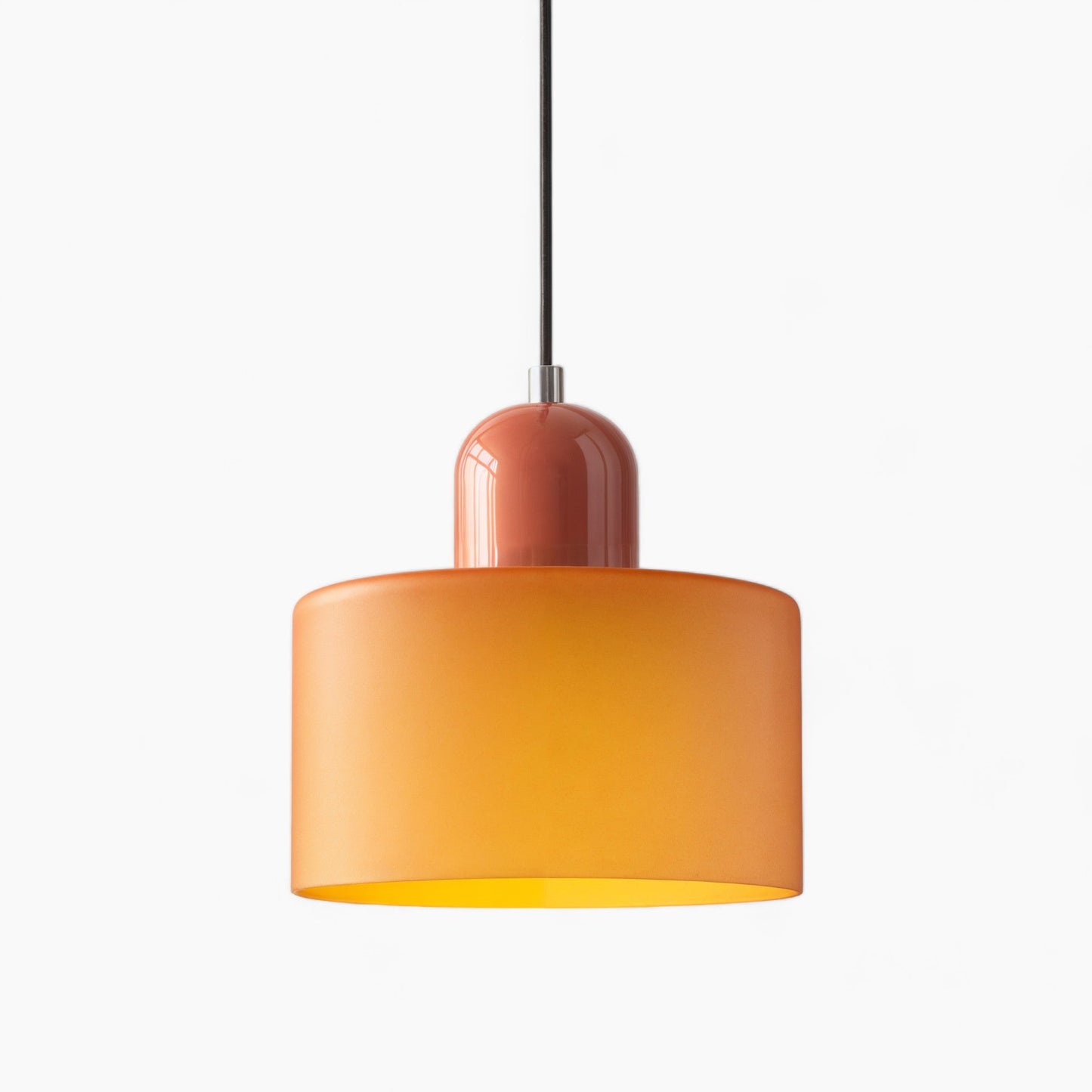 Adjustable Modern Small Orange Glass Pendant Light, E27, Max 12W
