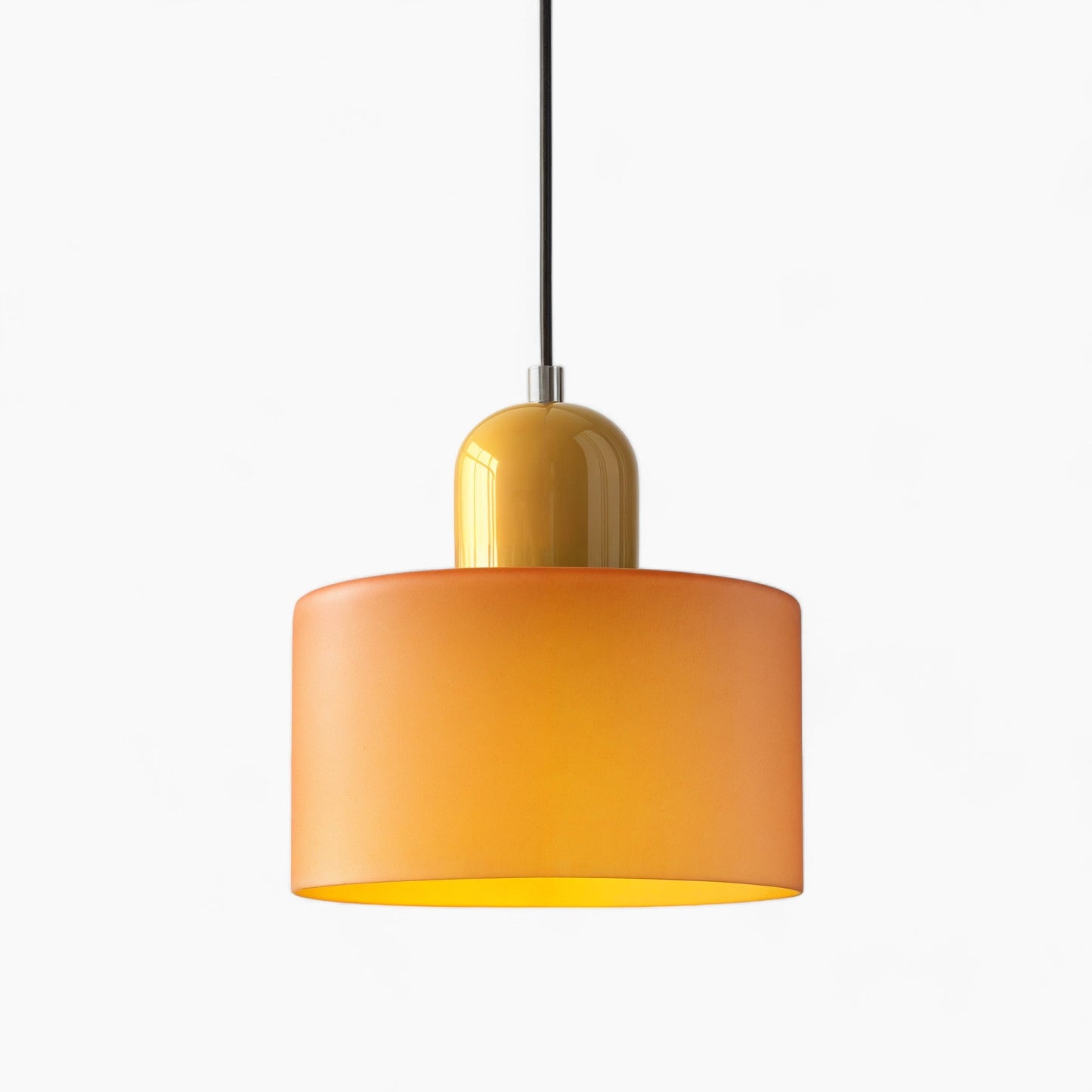 Adjustable Modern Small Orange Glass Pendant Light, E27, Max 12W