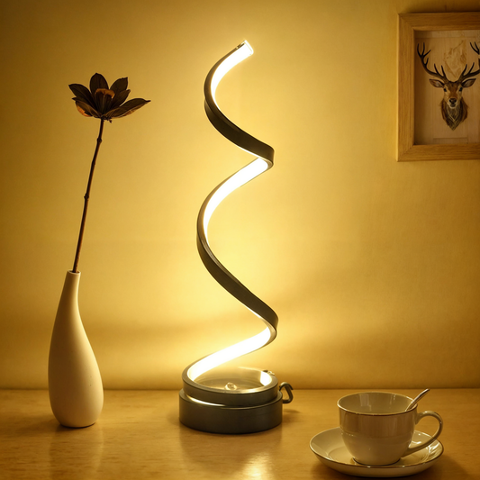 Curved LED Desk Lamp with Eye Protection, Dimmable Warm & Three-Color Settings