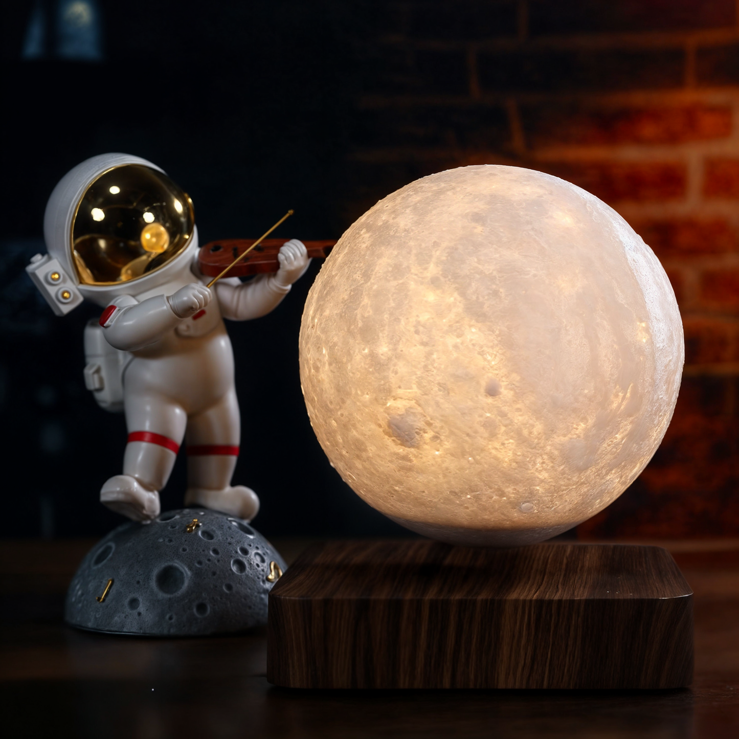 Magnetic Levitation Floating Moon Lamp – 3D Printed LED Night Light with Touch and Remote Control
