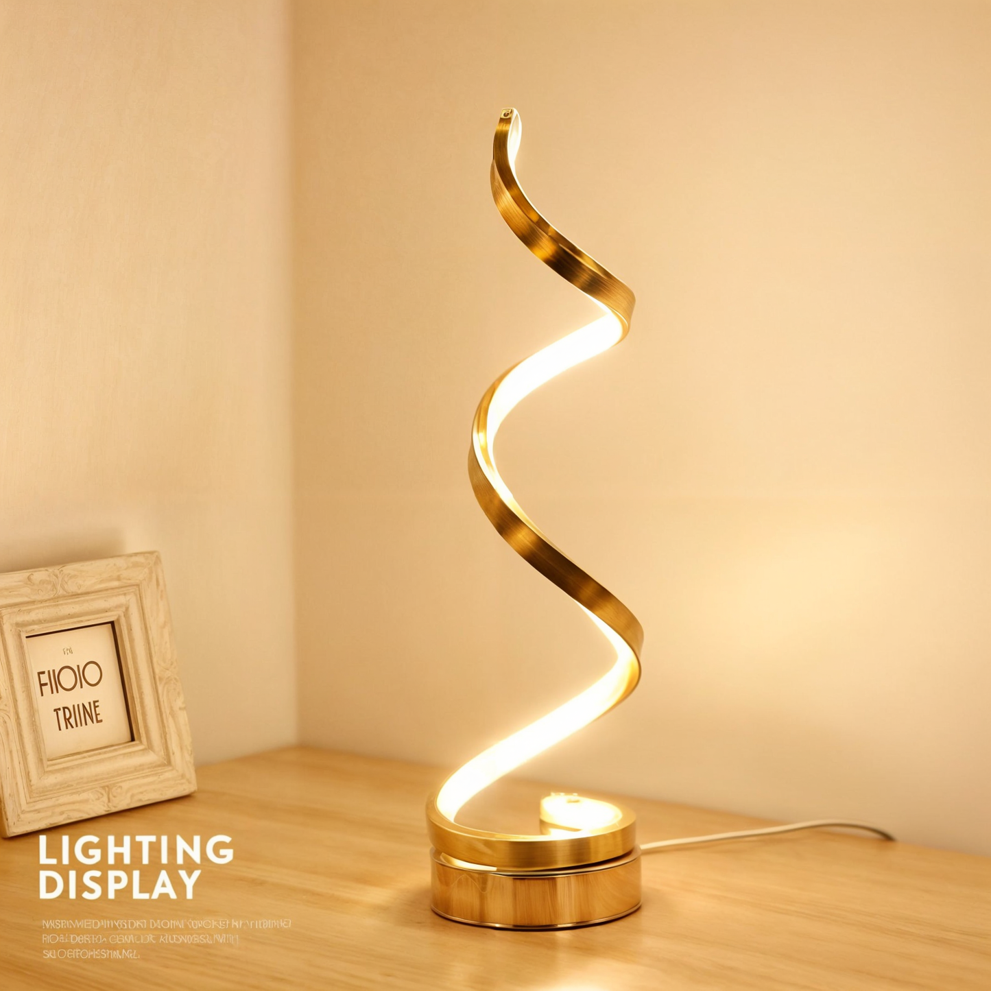 Curved LED Desk Lamp with Eye Protection, Dimmable Warm & Three-Color Settings