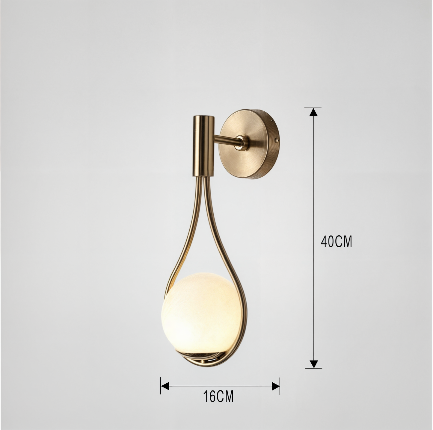 Contemporary Nordic Wall Sconce, Black and Gold, G4 LED, Iron and Glass, Up/Down Lighting