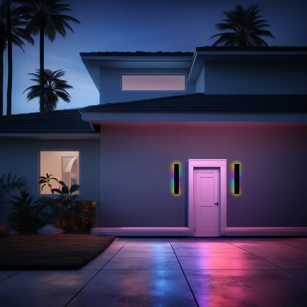 Arisha Black Minimalist Waterproof LED Outdoor Wall Light for Garden and Corridor