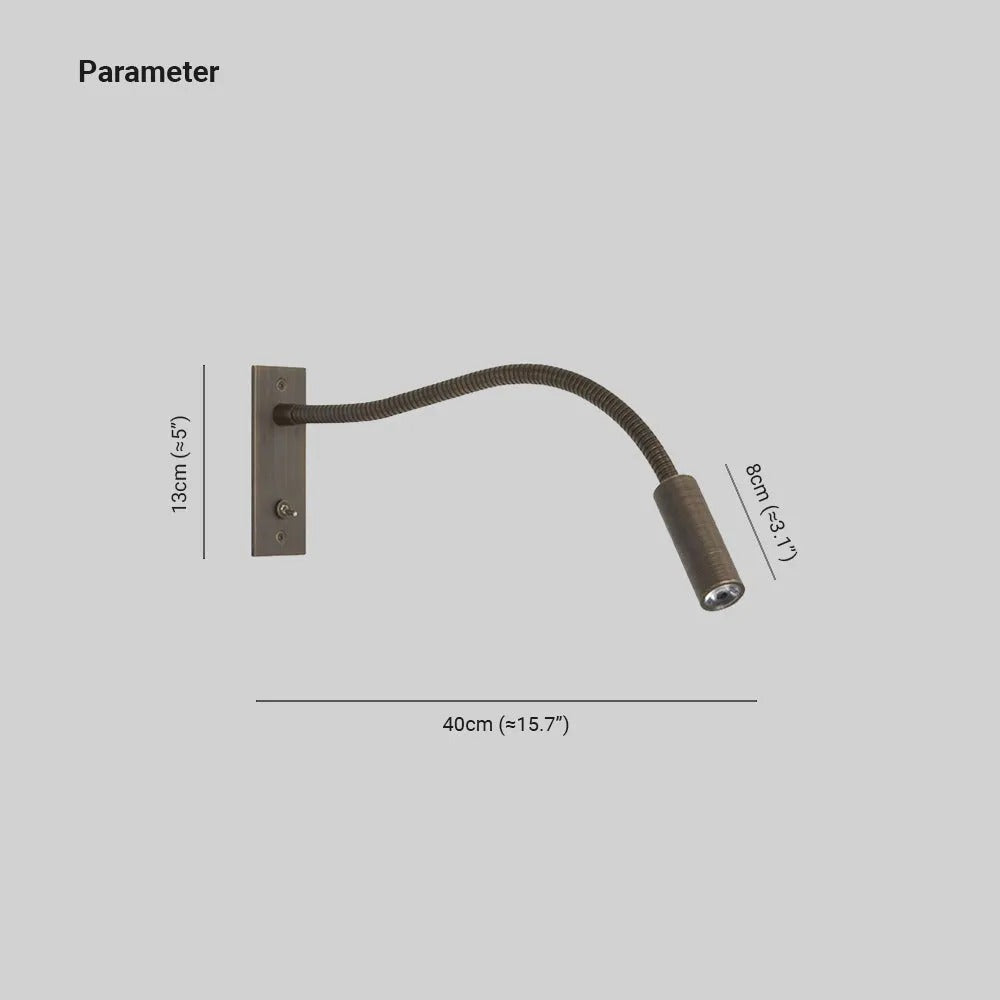 Uvan Adjustable Minimalist Wall Light for Reading