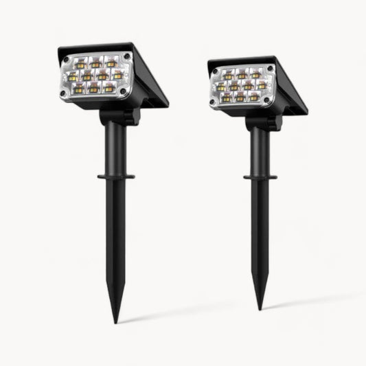 Deluxe Solar-Powered Wireless LED Garden Spotlight | BOGO
