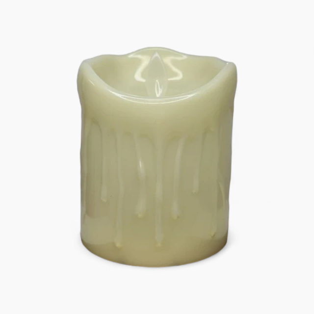 Battery-Operated Flameless LED Block Candles – Safe, Decorative, and Realistic Flickering Effect – Ideal for Living Room, Kitchen, and Bedroom