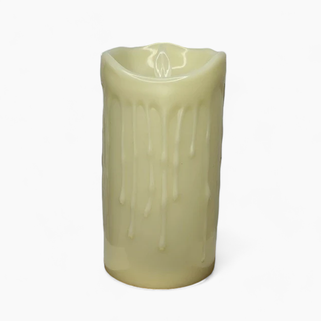 Battery-Operated Flameless LED Block Candles – Safe, Decorative, and Realistic Flickering Effect – Ideal for Living Room, Kitchen, and Bedroom