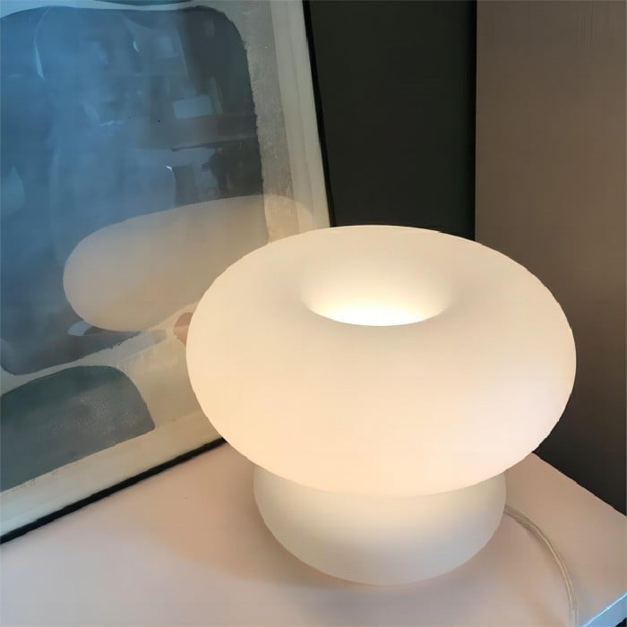 Olivier Glass Donut Bauhaus Table Lamp