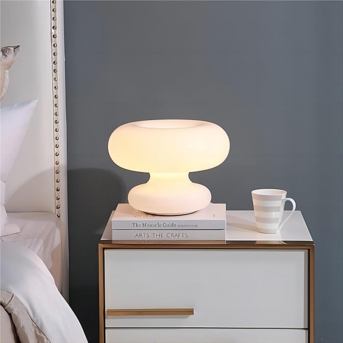 Olivier Glass Donut Bauhaus Table Lamp
