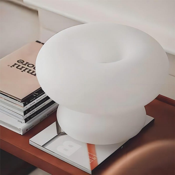Olivier Glass Donut Bauhaus Table Lamp