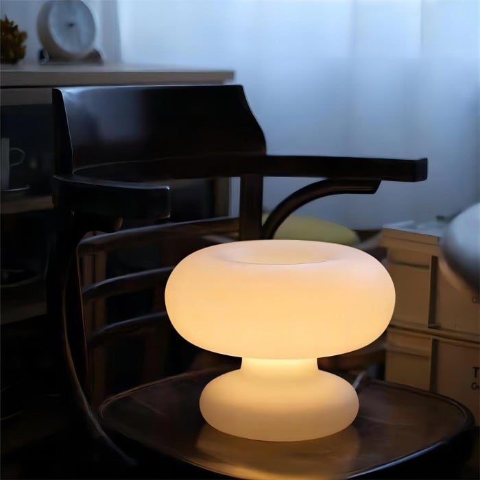Olivier Glass Donut Bauhaus Table Lamp