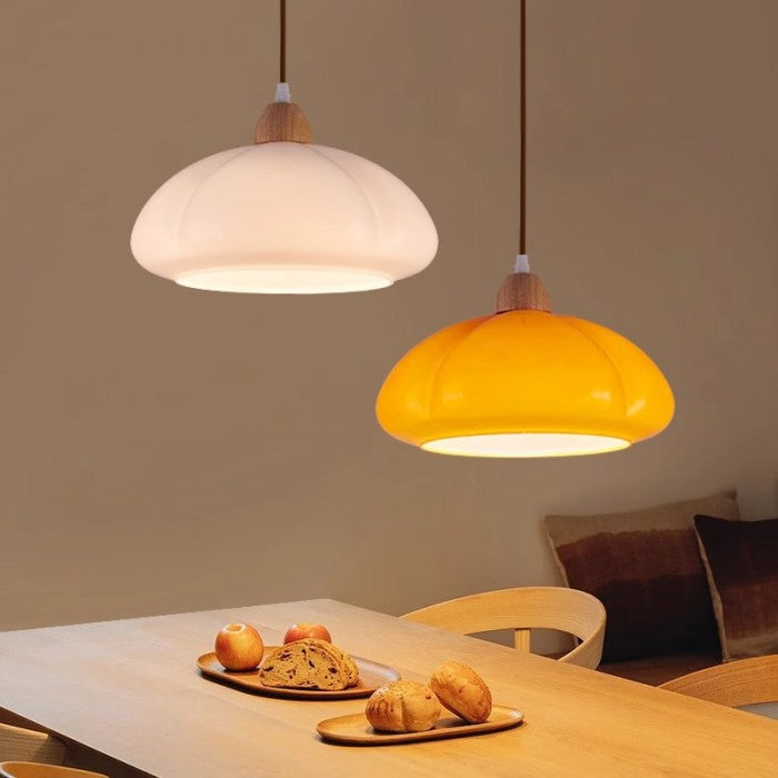 Emilio Retro Orange Glass Pendant Light