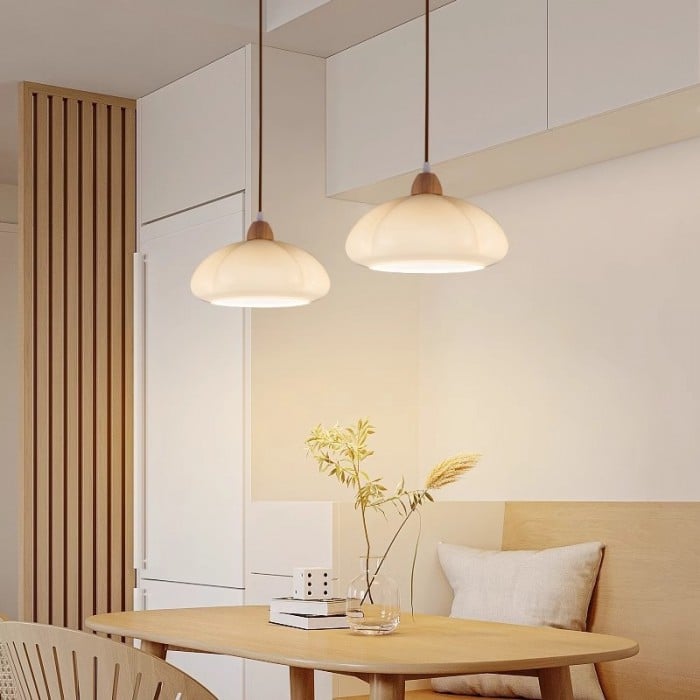 Emilio Retro Orange Glass Pendant Light