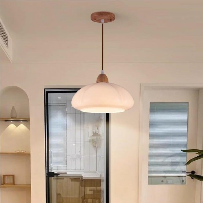 Emilio Retro Orange Glass Pendant Light