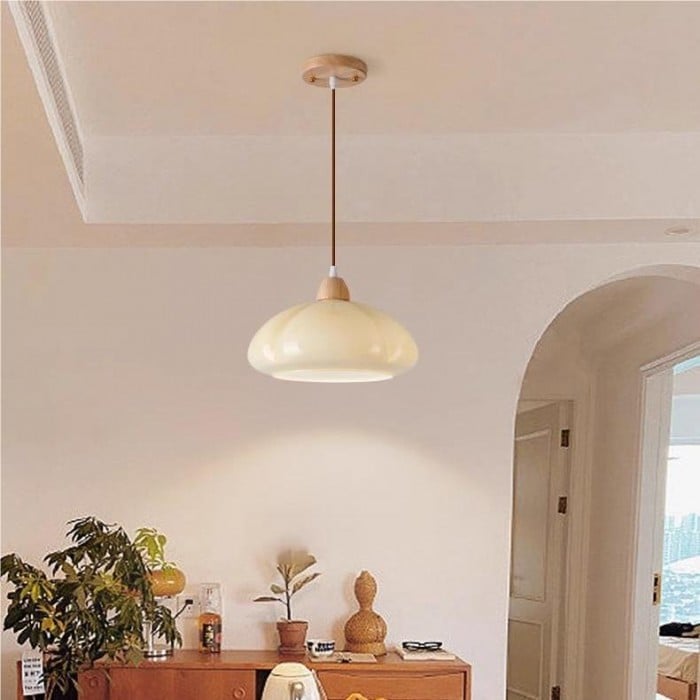 Emilio Retro Orange Glass Pendant Light