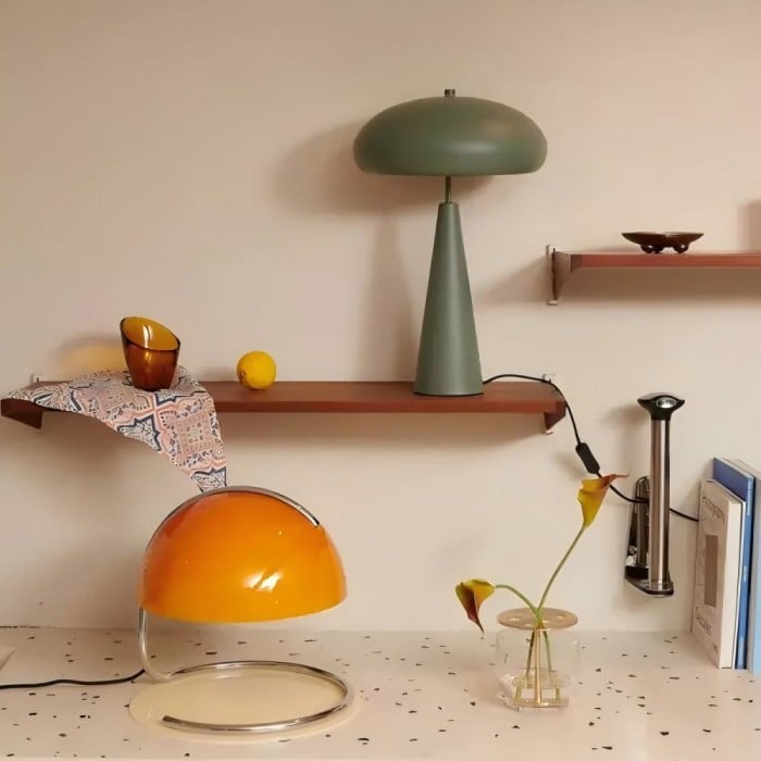 Theo Bauhaus Pudding Glass Table Lamp