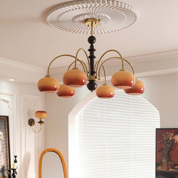 Julian Bauhaus Persimmon Chandelier