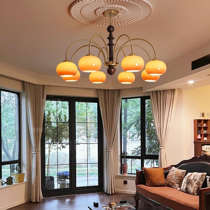 Julian Bauhaus Persimmon Chandelier