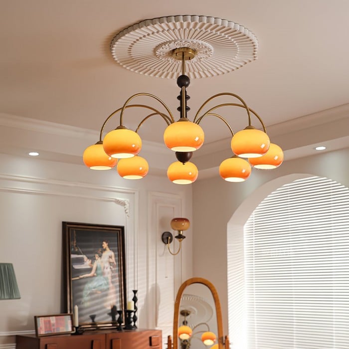 Julian Bauhaus Persimmon Chandelier
