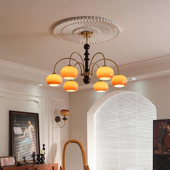 Julian Bauhaus Persimmon Chandelier