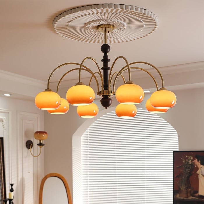 Julian Bauhaus Persimmon Chandelier