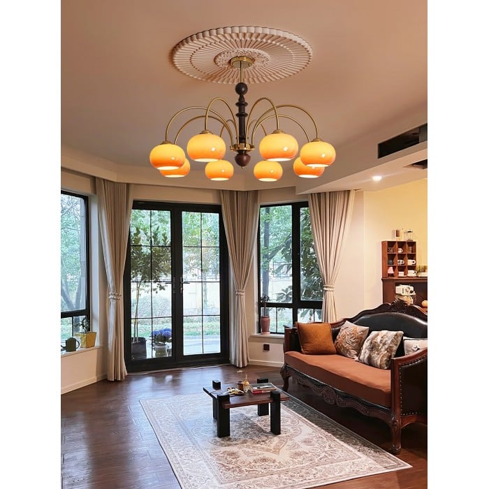 Julian Bauhaus Persimmon Chandelier