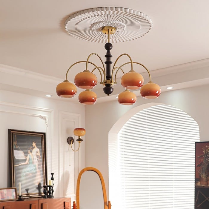Julian Bauhaus Persimmon Chandelier