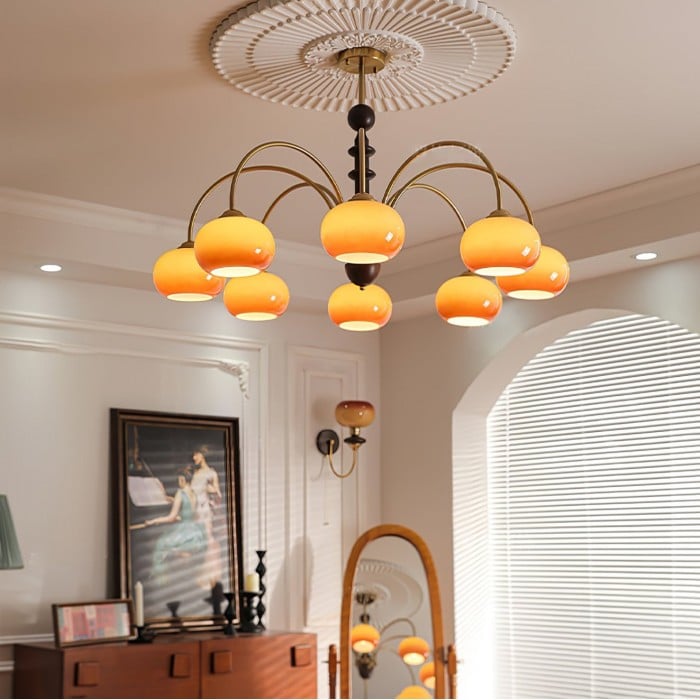 Julian Bauhaus Persimmon Chandelier